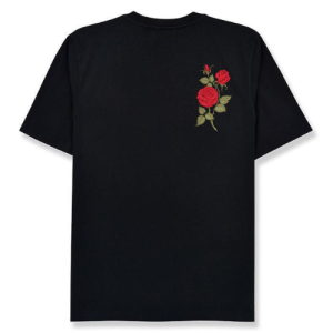 Single Red Rose Pocket Flower Romantic Love Pocket T-Shirt